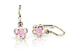 Cutie Jewellery Zlaté dětské náušnice C1945-10-X-1 růžová
