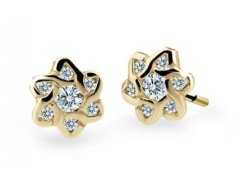 Cutie Jewellery Zlaté dětské náušnice C2149-30-X-1 bílá