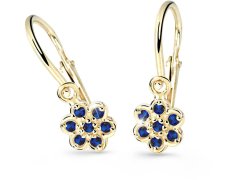 Cutie Jewellery Zlaté dětské náušnice C2746-10-X-1 modrá