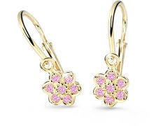 Cutie Jewellery Zlaté dětské náušnice C2746-10-X-1 růžová