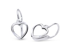 Cutie Jewellery Zlaté srdíčkové náušničky se zirkonem C2761-10-X-2 bílá