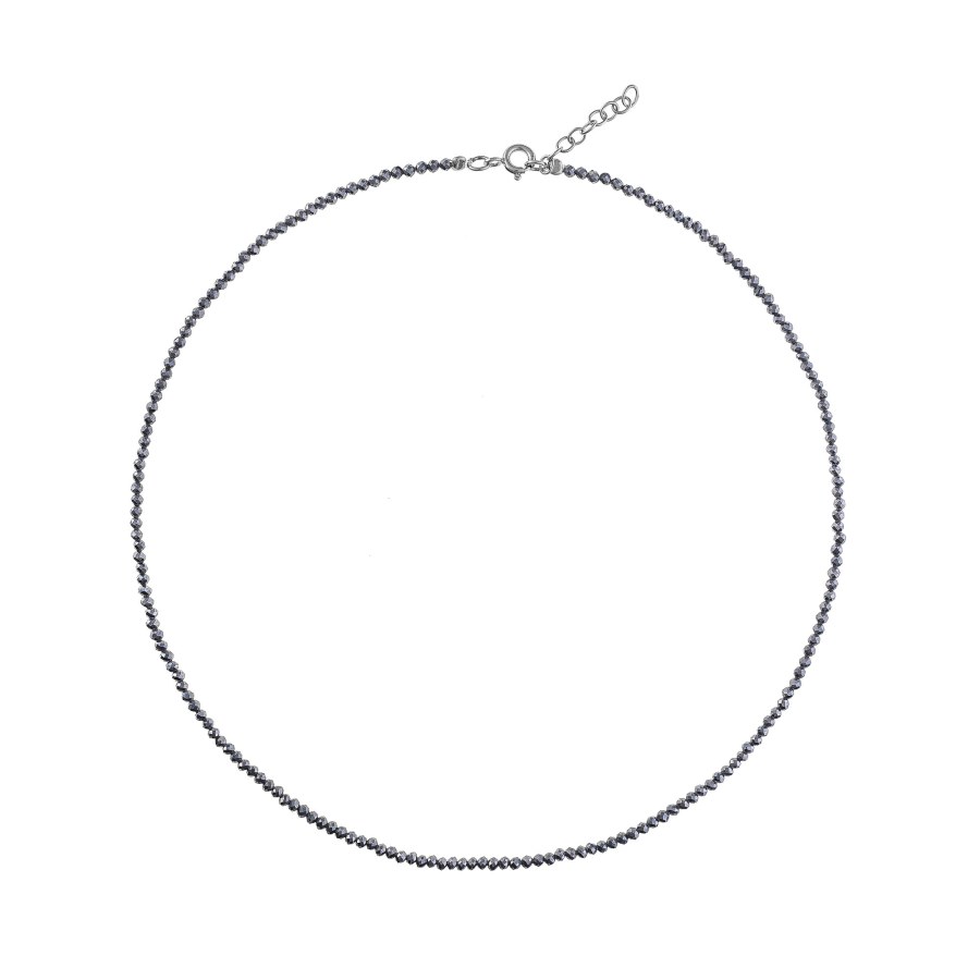 AGAIN Jewelry Korálkový náhrdelník z hematitu AJKNA005 - Náhrdelníky