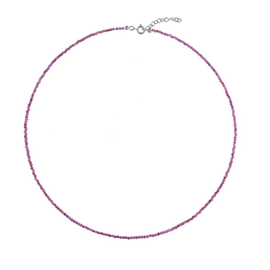 AGAIN Jewelry Korálkový náhrdelník z rubínu AJKNA004 - Náhrdelníky