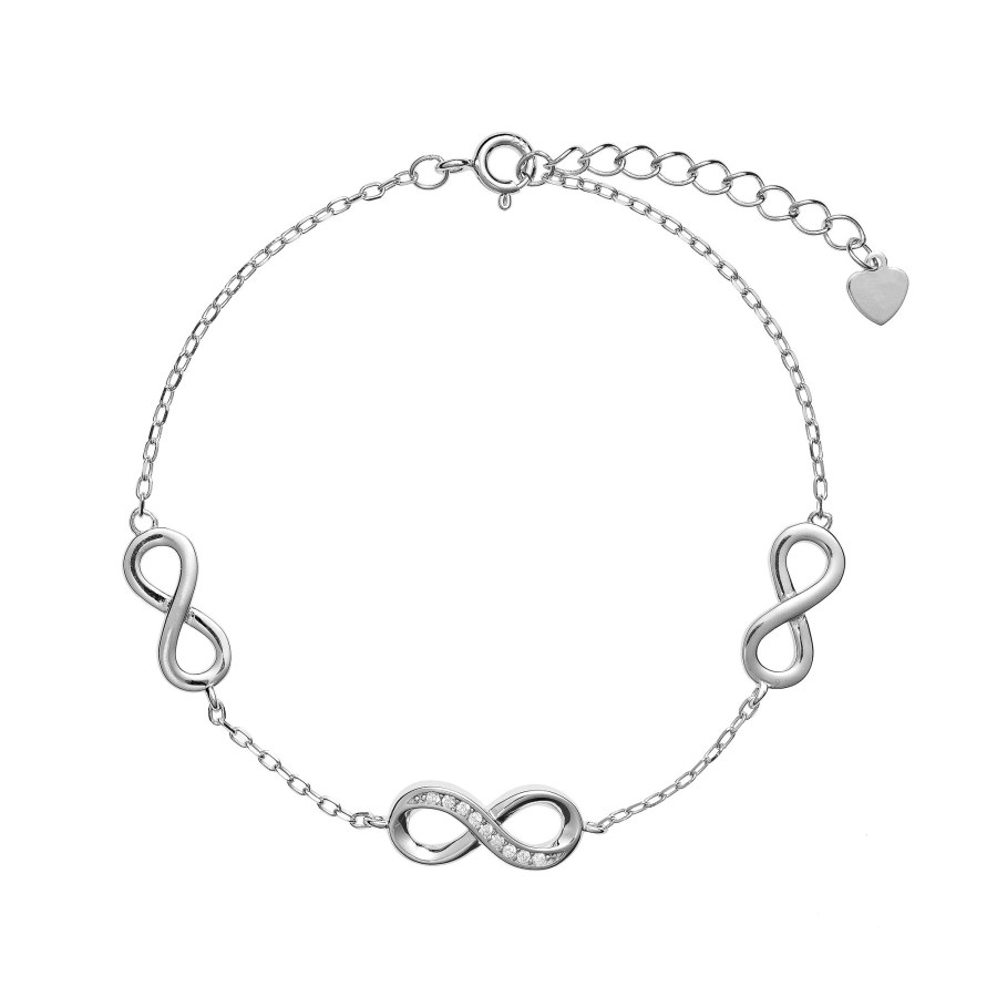 AGAIN Jewelry Módní stříbrný náramek Nekonečno AJNR0006 - Náramky Náramky se symboly
