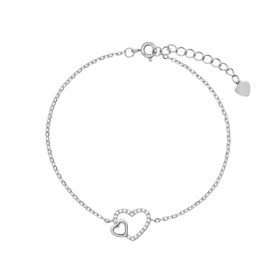 AGAIN Jewelry Něžný stříbrný náramek Infinity Love AJNR0022 - Náramky Náramky se symboly