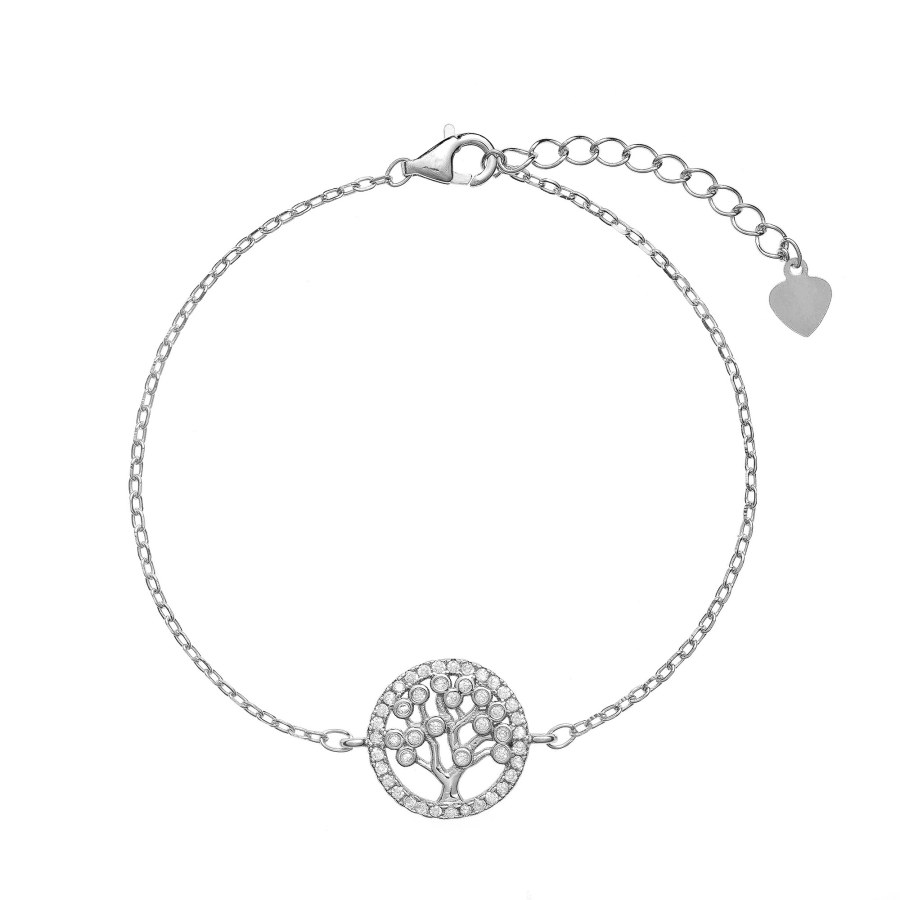 AGAIN Jewelry Oblíbený stříbrný náramek Strom života AJNR0009 - Náramky Řetízkové náramky