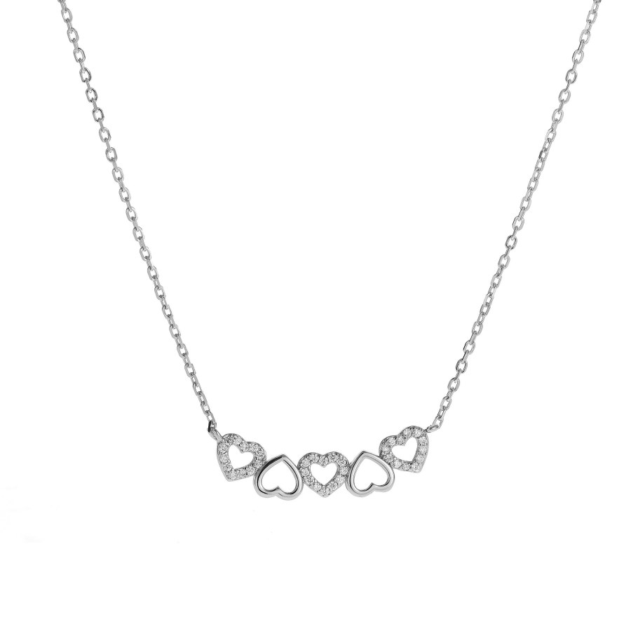 AGAIN Jewelry Srdíčkový náhrdelník ze stříbra AJNA0029 - Náhrdelníky