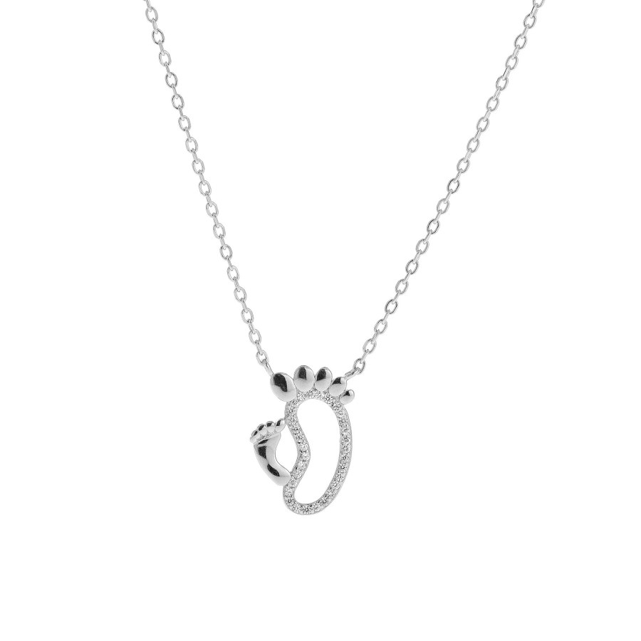 AGAIN Jewelry Stříbrný náhrdelník Nožičky AJNA0007 (řetízek, přívěsek) - Náhrdelníky