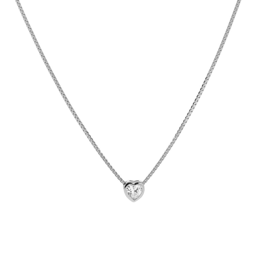 AGAIN Jewelry Stříbrný náhrdelník se srdíčkem AJNA0002 - Náhrdelníky
