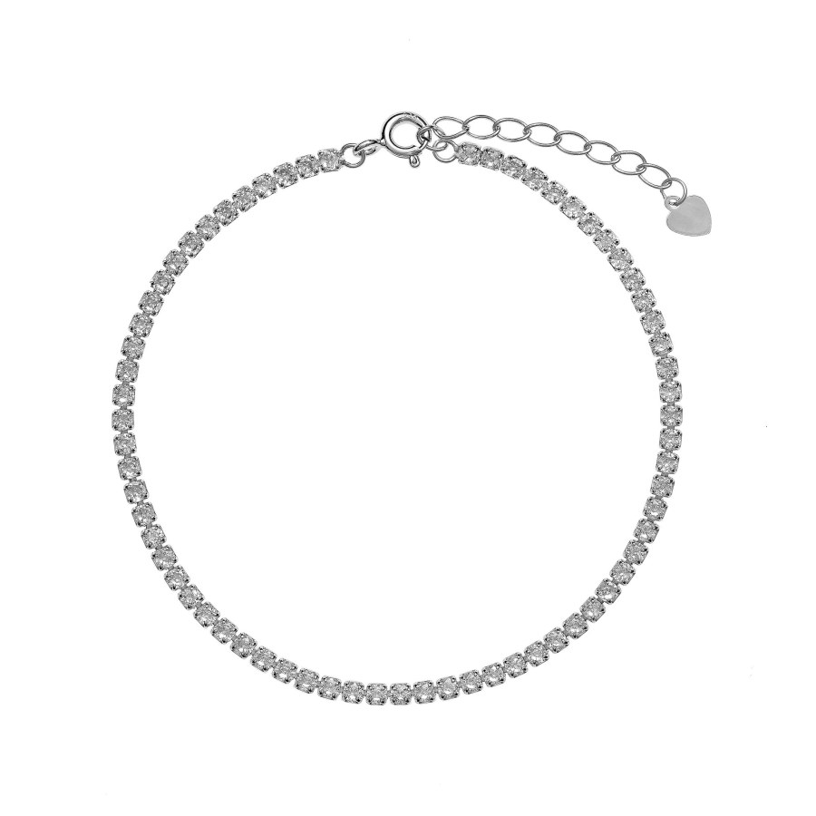 AGAIN Jewelry Tenisový stříbrný náramek s kubickými zirkony AJNR0001 - Náramky Řetízkové náramky
