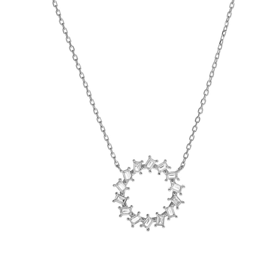 AGAIN Jewelry Třpytivý stříbrný náhrdelník se zirkony AJNA0022 - Náhrdelníky