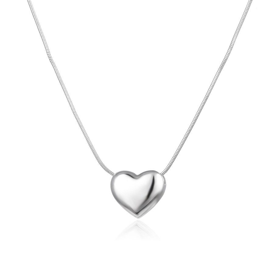 Agato Něžný stříbrný náhrdelník Srdce AGS1575/47 - Náhrdelníky