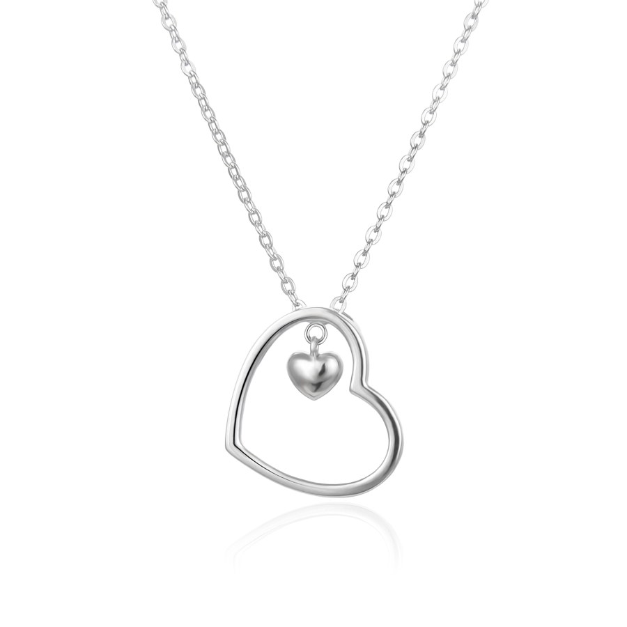 Agato Něžný stříbrný náhrdelník Srdíčko AGS1572/47 - Náhrdelníky