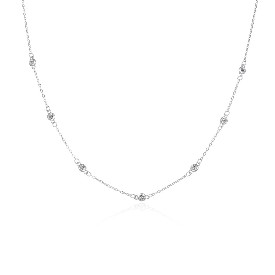 Agato Okouzlující stříbrný náhrdelník se zirkony AGS1544/47 - Náhrdelníky
