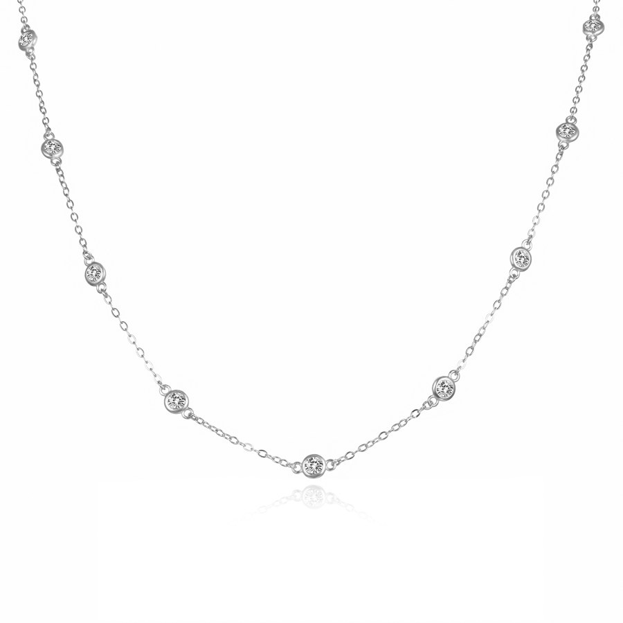 Agato Okouzlující stříbrný náhrdelník se zirkony AGS1585/47 - Náhrdelníky