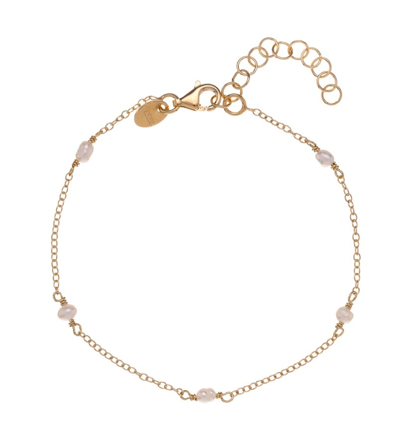 Alisia Dámský pozlacený náramek s&nbsp;pravými perlami AL4420.01.000 - Náramky Perlové náramky