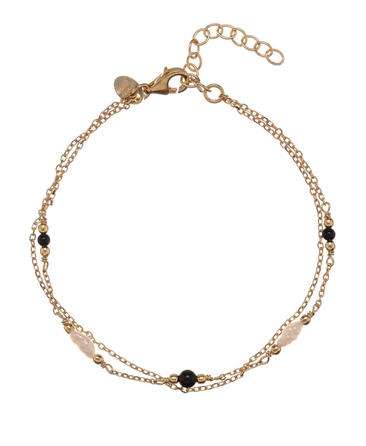 Alisia Dvojitý náramek s&nbsp;perlami a&nbsp;achátem AL5254.01.000 - Náramky Korálkové náramky