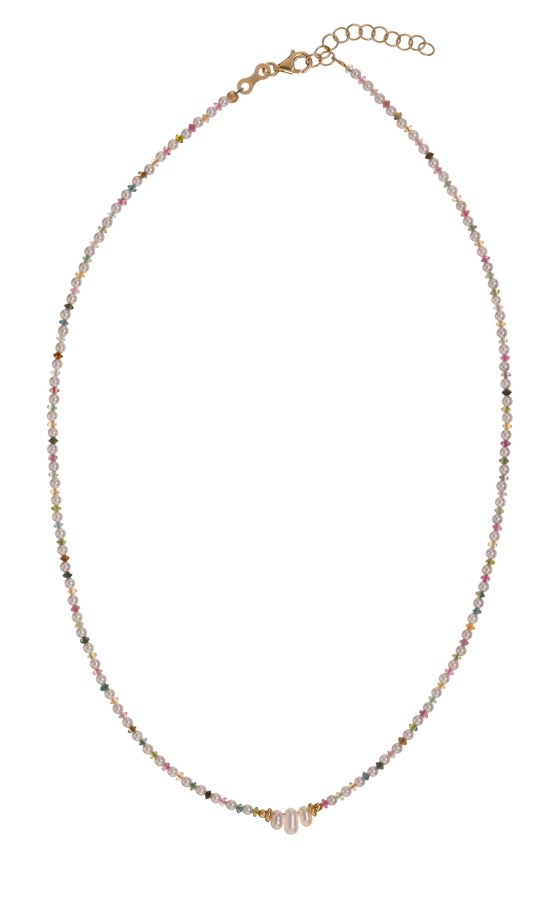 Alisia Perlový náhrdelník s korálky turmalínu AL4658.01.000