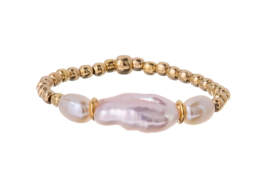 Alisia Překrásný kuličkový prsten s&nbsp;pravými perlami AL5117.01.000.D 57 mm - Prsteny Prsteny bez kamínku