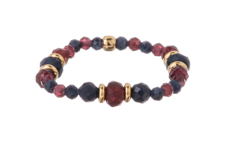 Alisia Překrásný prsten z&nbsp;granátu a&nbsp;safíru AL5238.01.000.D 53 mm - Prsteny Prsteny bez kamínku