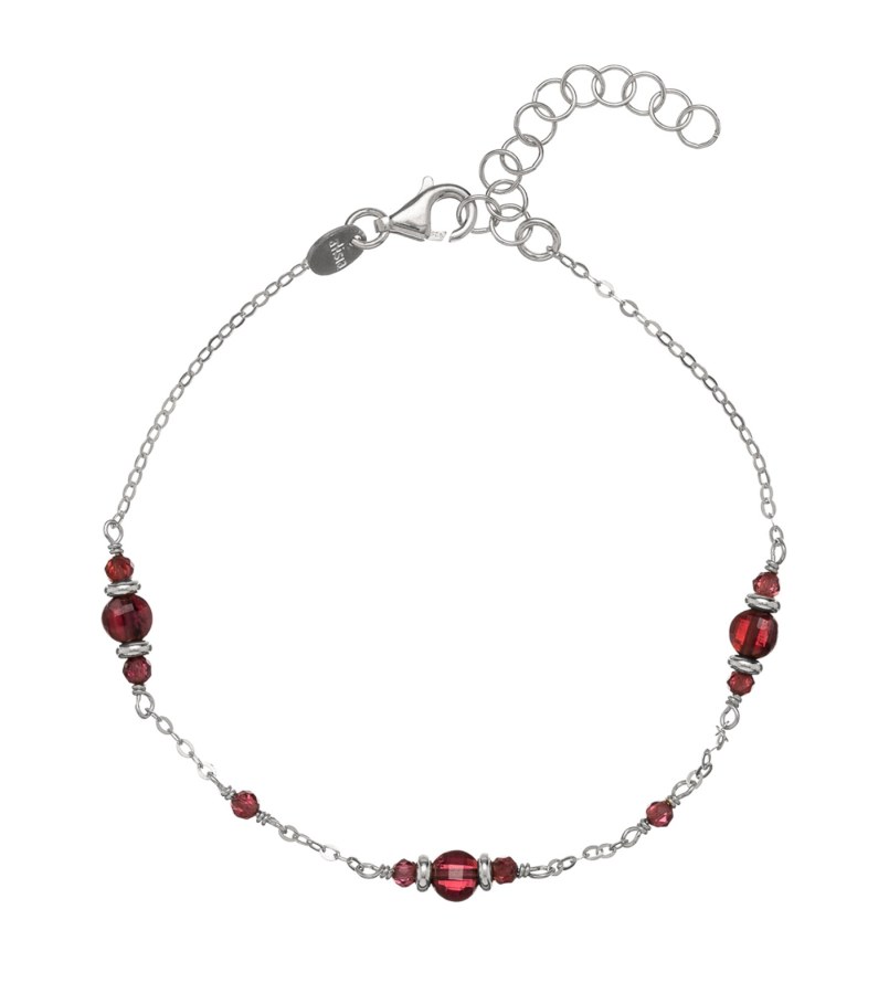 Alisia Stříbrný náramek s&nbsp;granátem AL4268-Argento-Granato - Náramky Náramky z&nbsp;minerálů