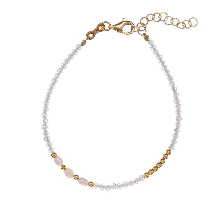 Alisia Třpytivý náramek se zirkony a&nbsp;perlami AL4813.01.000 - Náramky Korálkové náramky