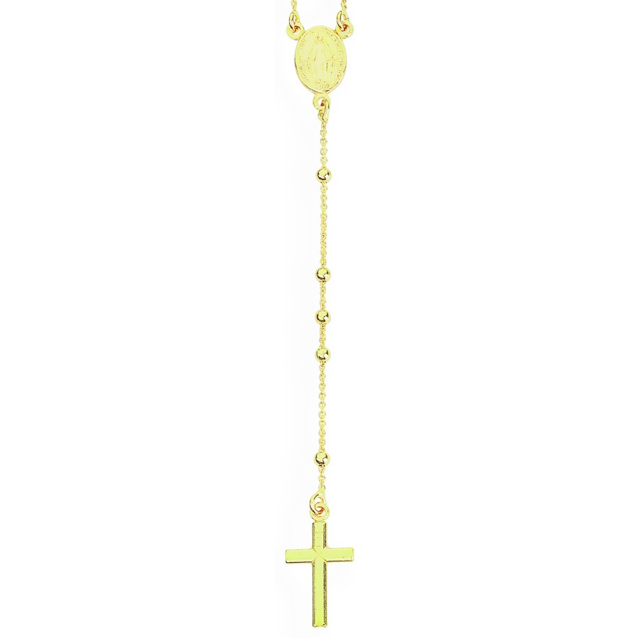 Amen Nadčasový pozlacený náhrdelník růženec Rosary CRO25G Amen Nadčasový pozlacený náhrdelník růženec Rosary CRO25G - Náhrdelníky