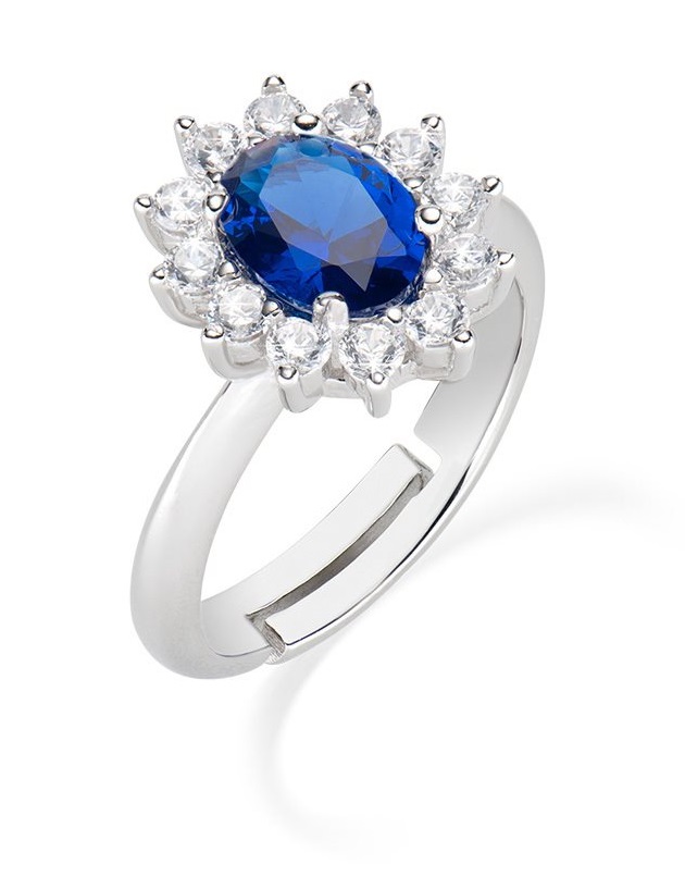 Amen Nádherný stříbrný prsten se zirkony Lady ANLDGBBBL 58 mm - Prsteny Prsteny s kamínkem