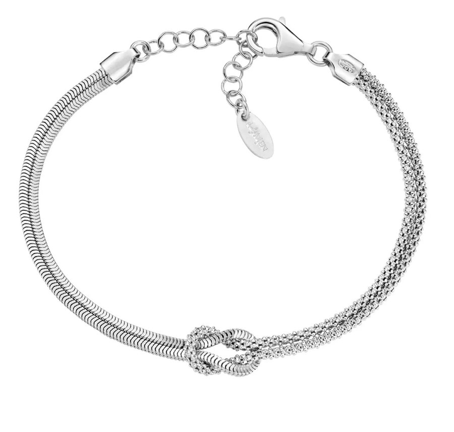 Amen Elegantní stříbrný náramek Love Knot BRNOAMBB1 19 cm Amen Elegantní stříbrný náramek Love Knot BRNOAMBB1 19 cm - Náramky Řetízkové náramky