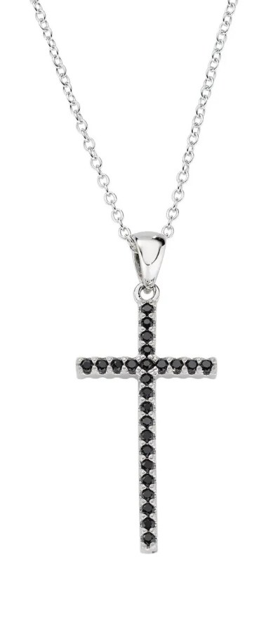 Amen Stříbrný náhrdelník se zirkony Sacred Crosses CLCRDOBBNZ (řetízek, přívěsek) Amen Stříbrný náhrdelník se zirkony Sacred Crosses CLCRDOBBNZ (řetízek, přívěsek) - Náhrdelníky