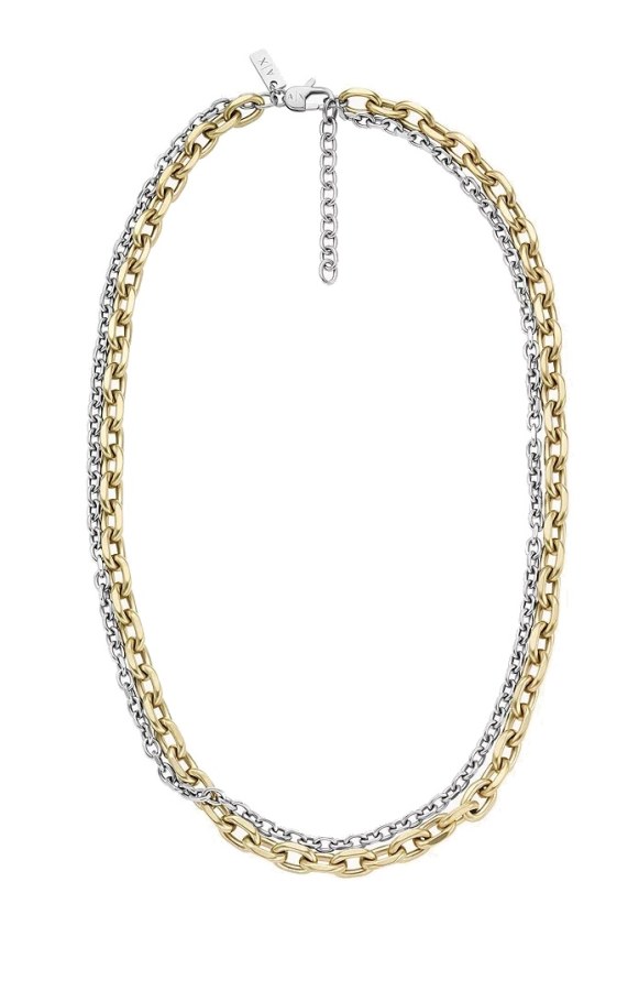 Armani Exchange Dvojitý bicolor náhrdelník pro muže AXG0160710 - Náhrdelníky