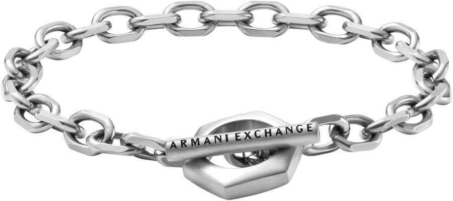 Armani Exchange Módní pánský ocelový náramek AXG0103040 - Náramky Řetízkové náramky