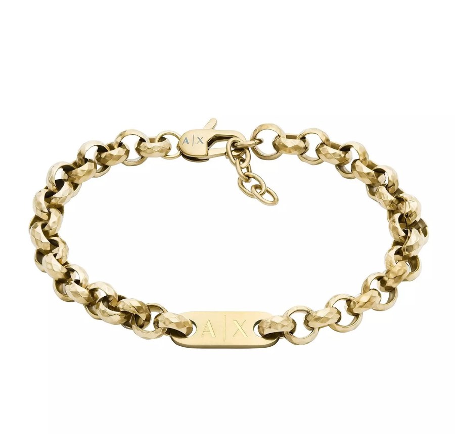 Armani Exchange Stylový řetízkový náramek AXG0175710