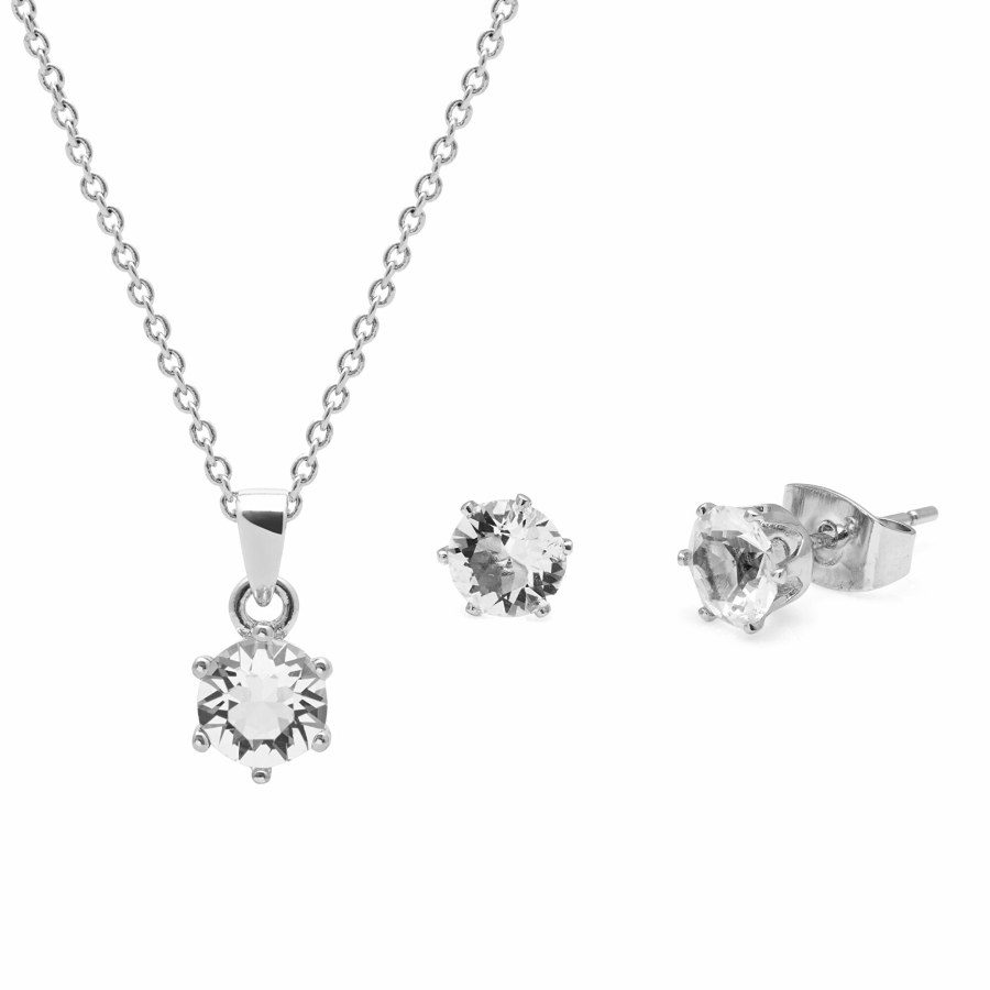 AURA Sada šperků s&nbsp;krystaly Preciosa PCAUX043 (náušnice, řetízek, přívěsek) - Sety šperků Soupravy šperků