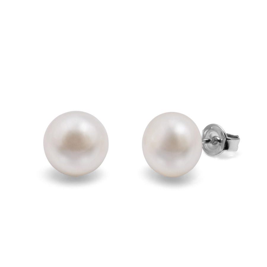 AURA Stříbrné pecky s&nbsp;pravou perlou Kyoto Pearl TKKP001SMPL - Náušnice Pecky