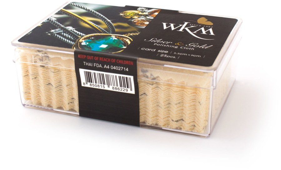 Beneto Balení čisticích hadříků na šperky WKM POL CARD - 25ks - Doplňky Čištění šperků