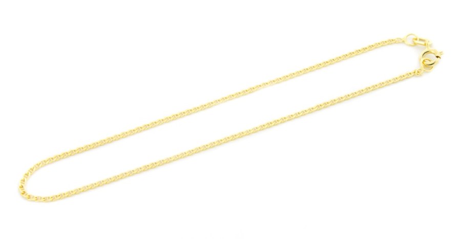 Beneto Exclusive Slušivý náramek ze žlutého zlata Háčko AUB0053 20 cm - Náramky Řetízkové náramky
