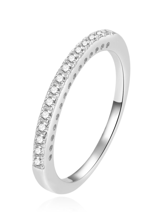 Beneto Jemný stříbrný prsten s čirými zirkony AGG365 58 mm - Prsteny Prsteny s kamínkem