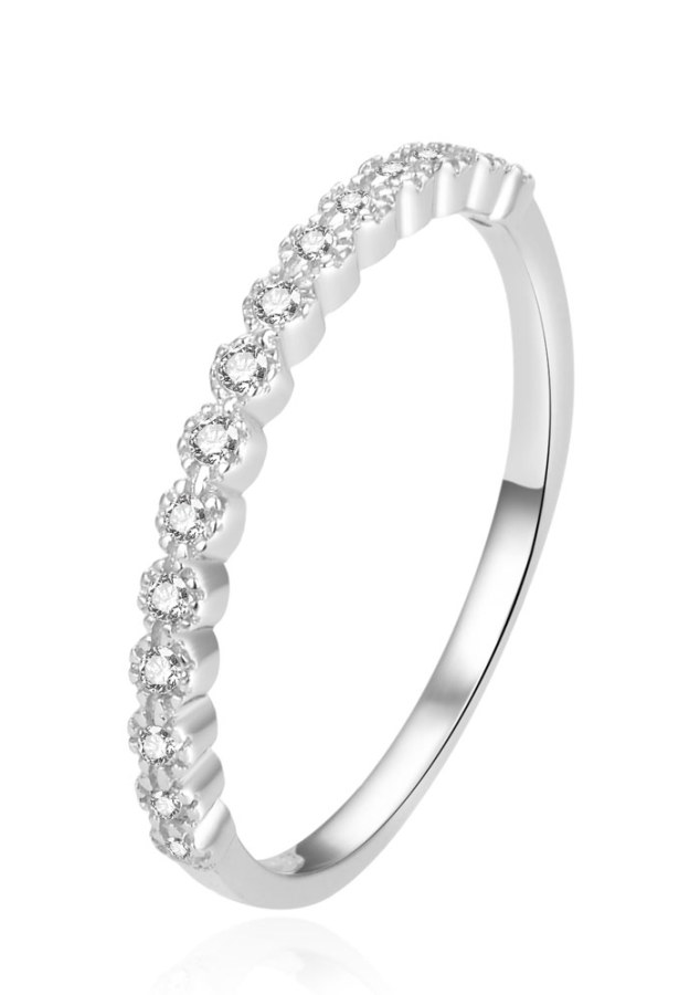 Beneto Jemný stříbrný prsten se zirkony AGG362 52 mm - Prsteny Prsteny s kamínkem