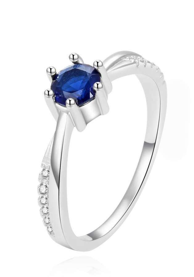 Beneto Krásný stříbrný prsten se zirkony AGG305L 58 mm - Prsteny Prsteny s kamínkem