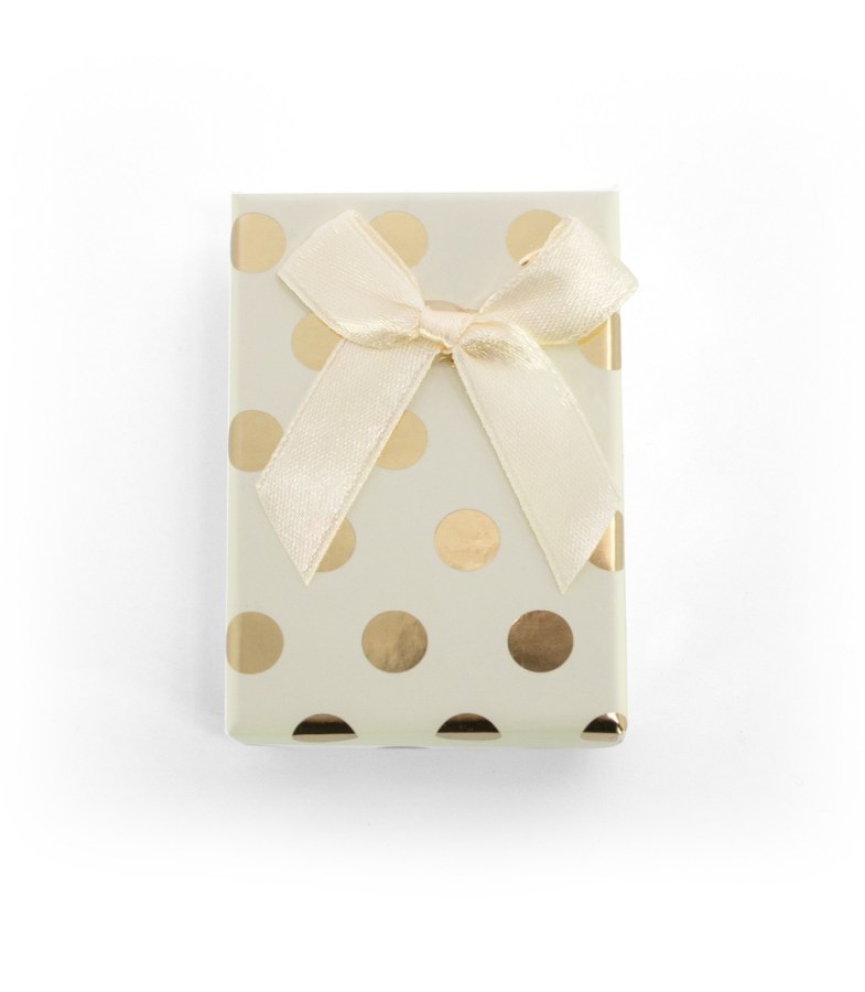 Beneto Exclusive Krémová dárková krabička se zlatými puntíky KP6-8 - Dárkové krabičky na šperky Krabičky na šperky Krabičky na šperky - velké