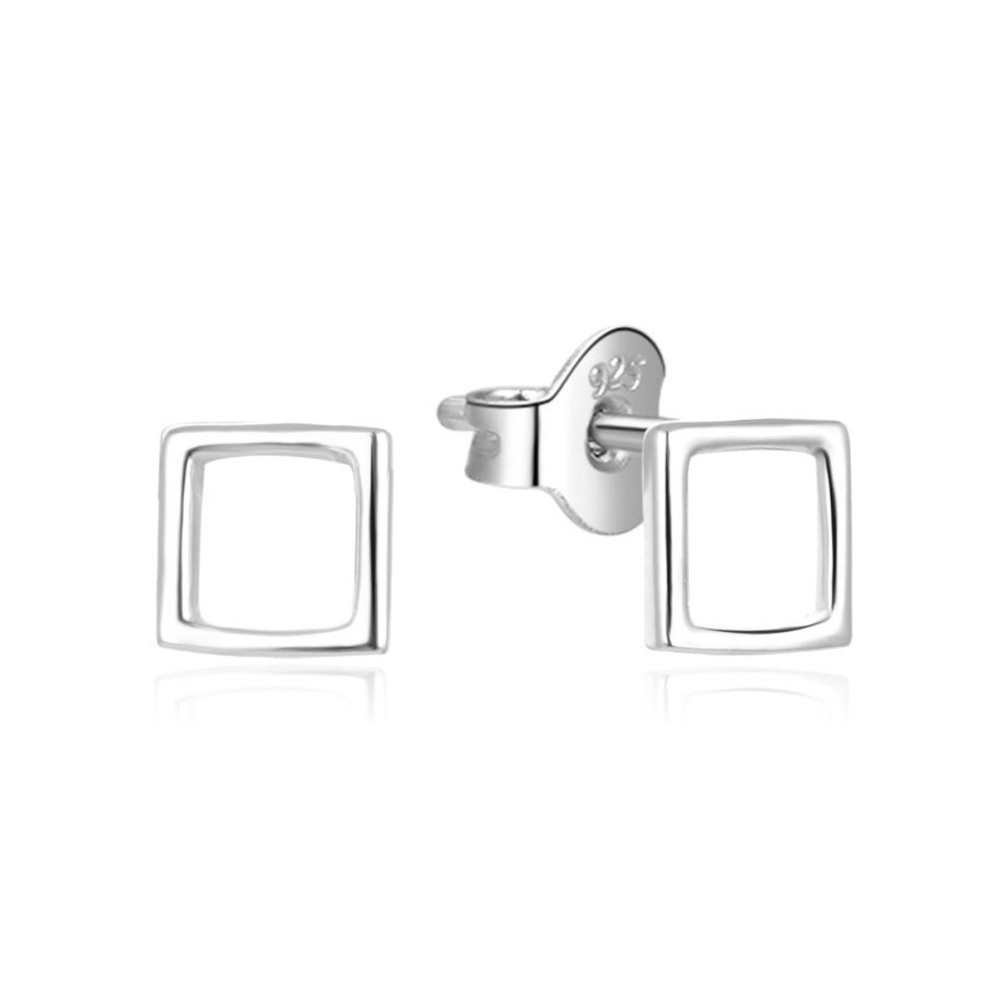 Beneto Minimalistické stříbrné náušnice pecky AGUP843L - Náušnice Pecky
