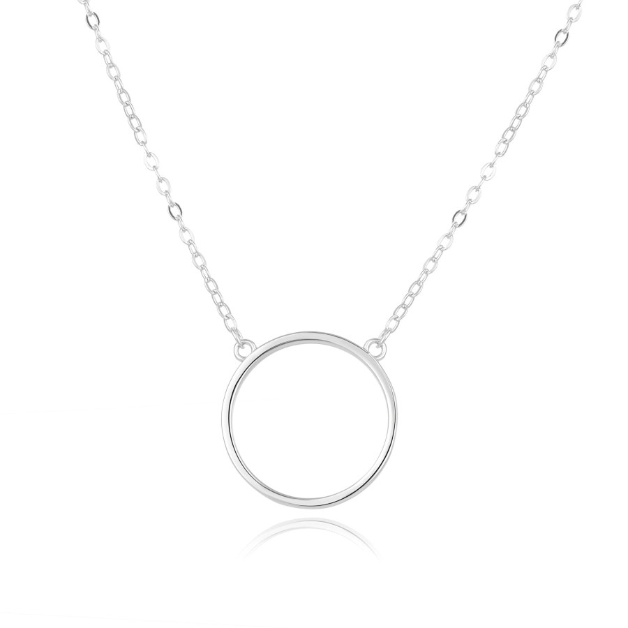 Beneto Minimalistický stříbrný náhrdelník AGS1163/47 - Náhrdelníky