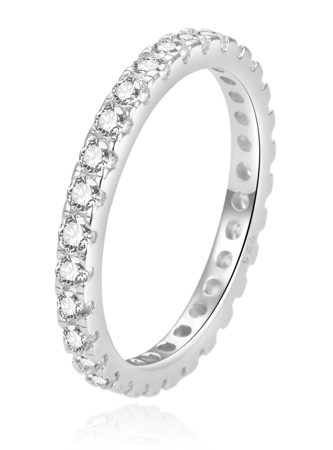 Beneto Nádherný stříbrný prsten se zirkony AGG369 52 mm - Prsteny Prsteny s kamínkem