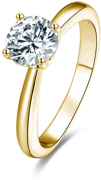 Beneto Pozlacený stříbrný prsten s krystaly AGG202 52 mm