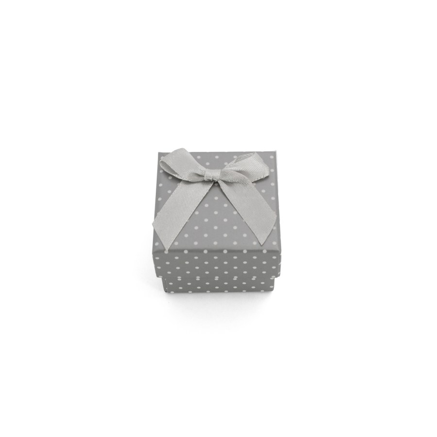 Beneto Exclusive Šedá dárková krabička s puntíky KP4-5 - Dárkové krabičky na šperky Krabičky na šperky Krabičky na šperky - malé
