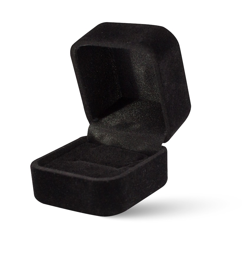 Beneto Exclusive Semišová černá dárková krabička KS1 - Dárkové krabičky na šperky Krabičky na šperky Krabičky na šperky - malé