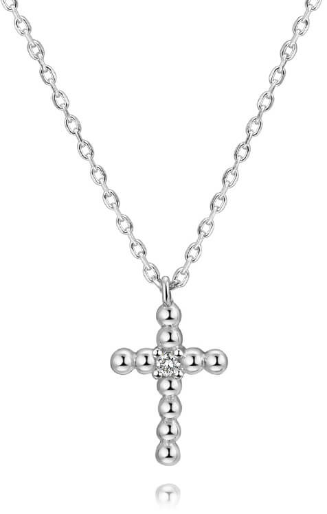 Beneto Stříbrný náhrdelník s křížkem AGS1226/47 - Náhrdelníky