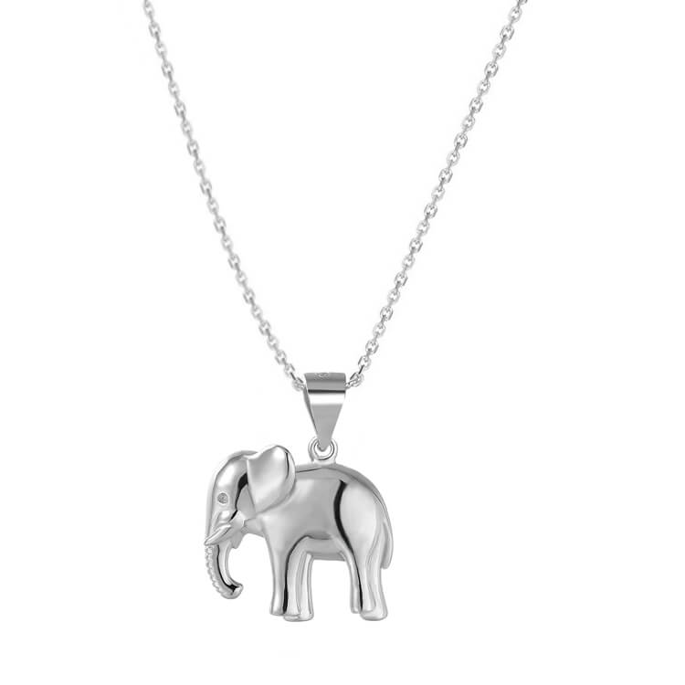 Beneto Stříbrný náhrdelník se slonem AGS1136/47 (řetízek, přívěsek) - Náhrdelníky