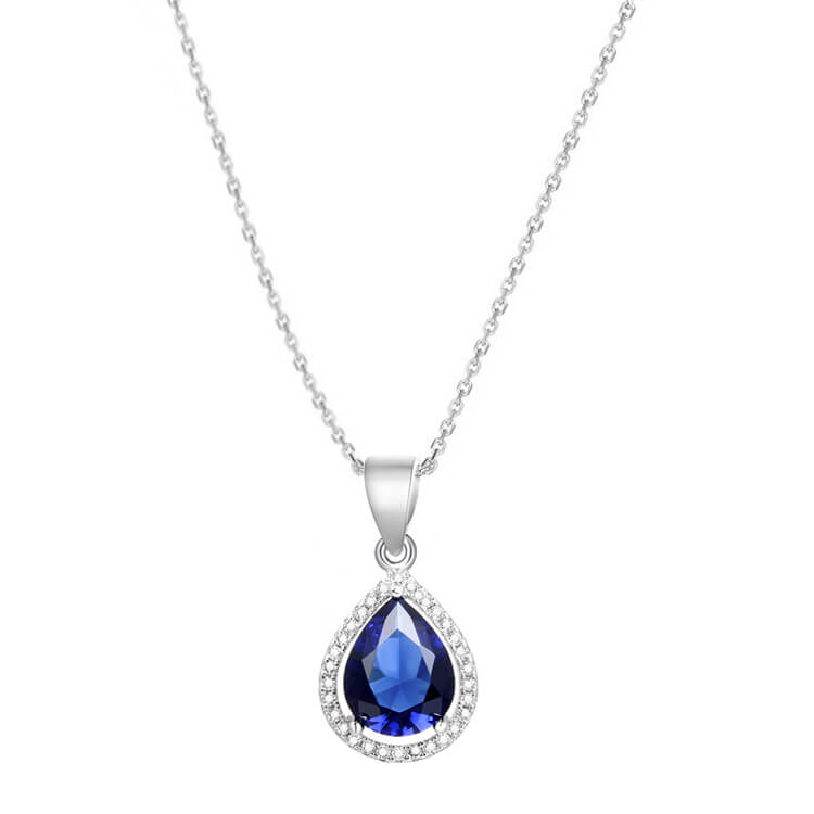 Beneto Stříbrný náhrdelník se zirkony AGS1140/47 (řetízek, přívěsek) - Náhrdelníky